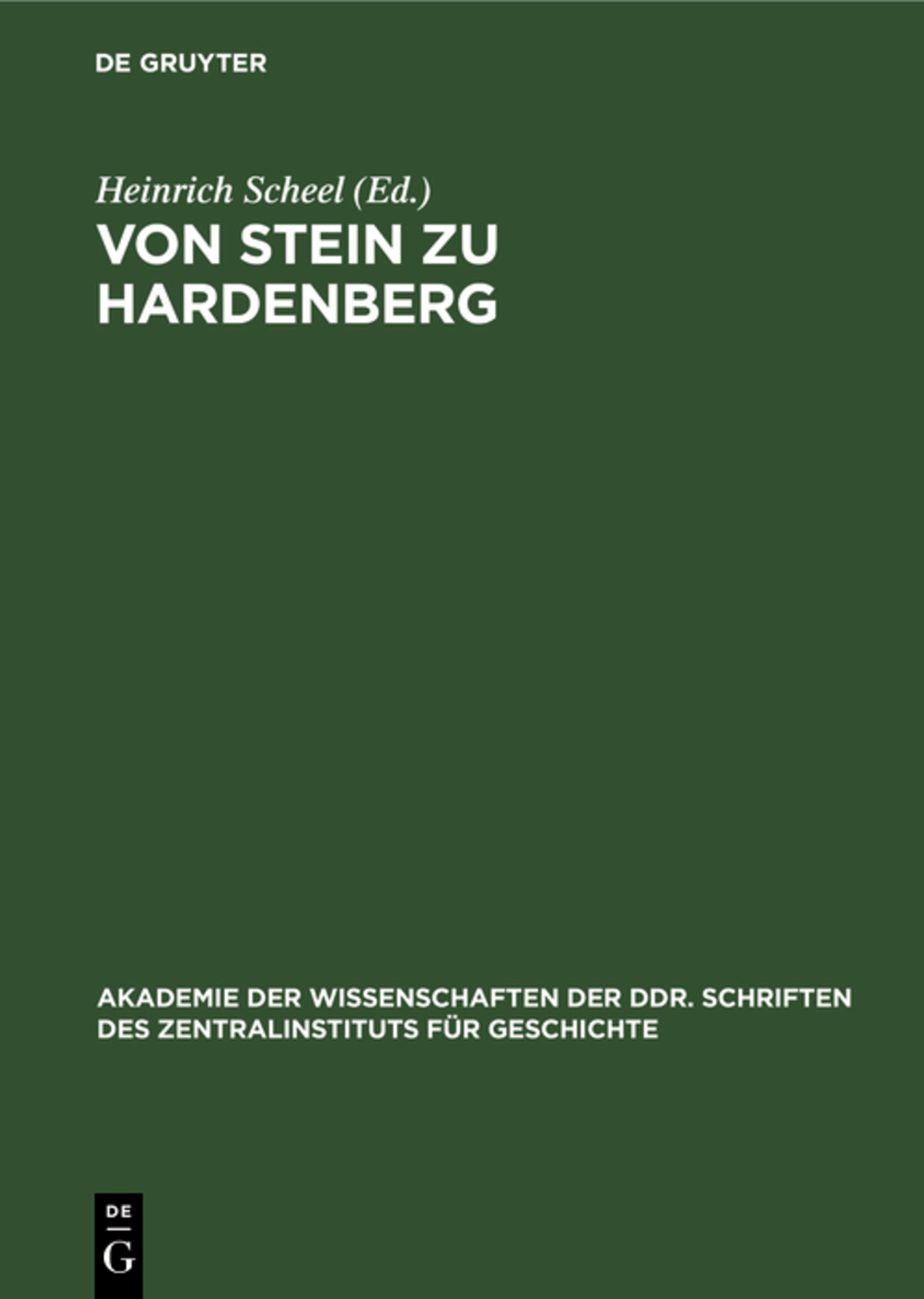Von Stein zu Hardenberg